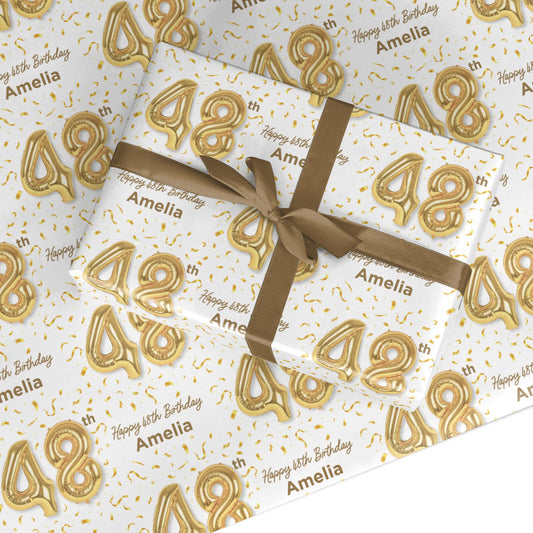 Personalised 48th Birthday Custom Wrapping Paper