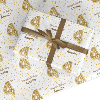 Personalised 4th Birthday Custom Wrapping Paper