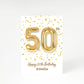 Personalised 50th Birthday A5 Greetings Card