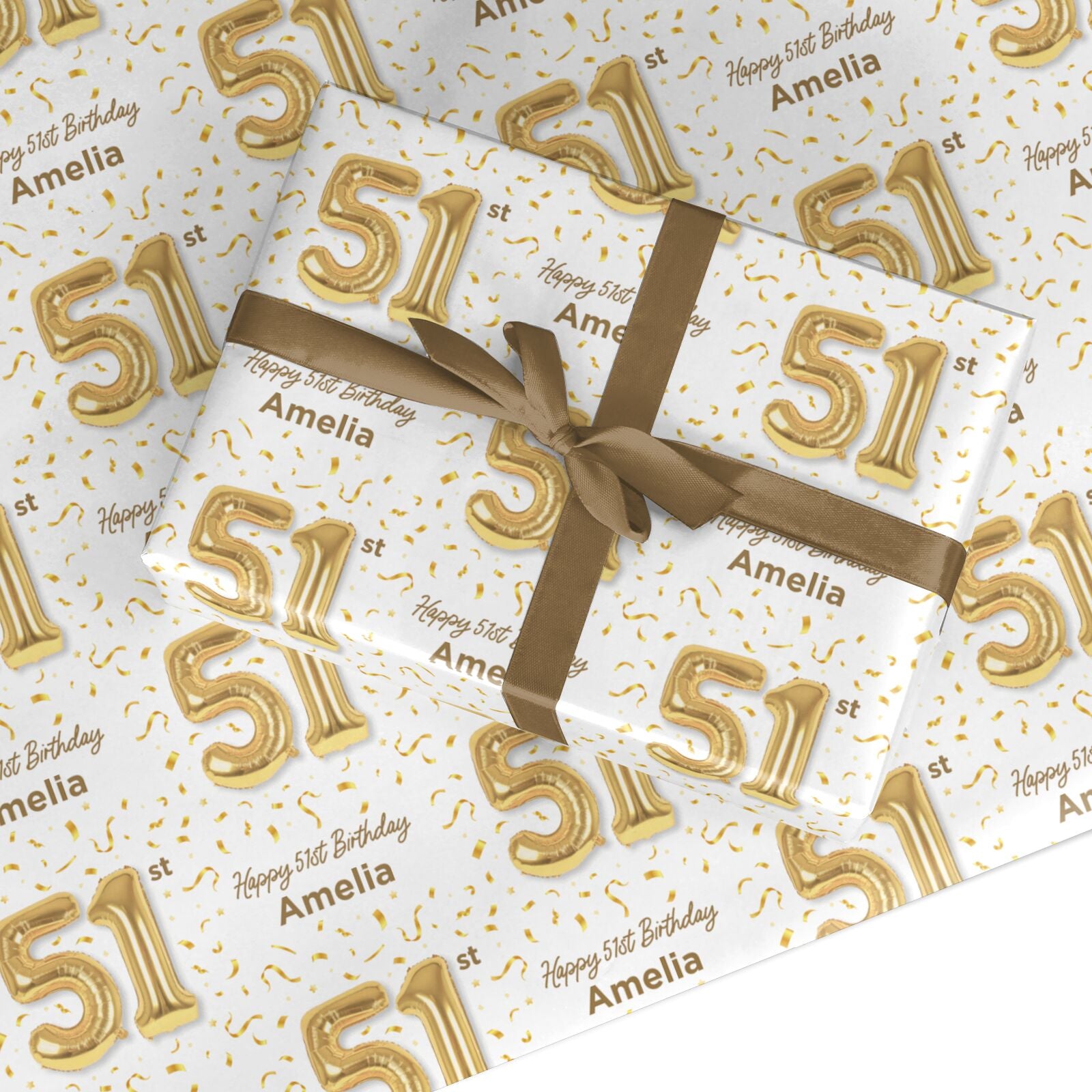 Personalised 51st Birthday Custom Wrapping Paper