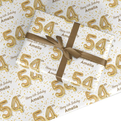 Personalised 54th Birthday Custom Wrapping Paper