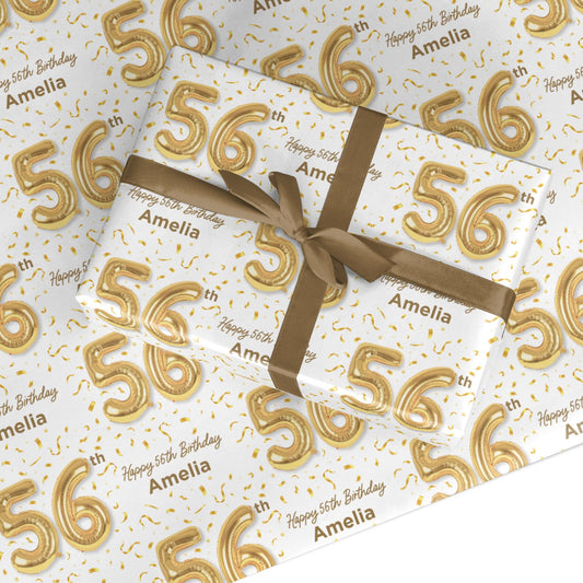 Personalised 56th Birthday Custom Wrapping Paper