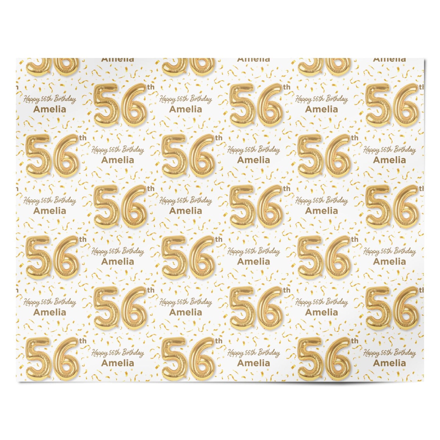 Personalised 56th Birthday Personalised Wrapping Paper Alternative