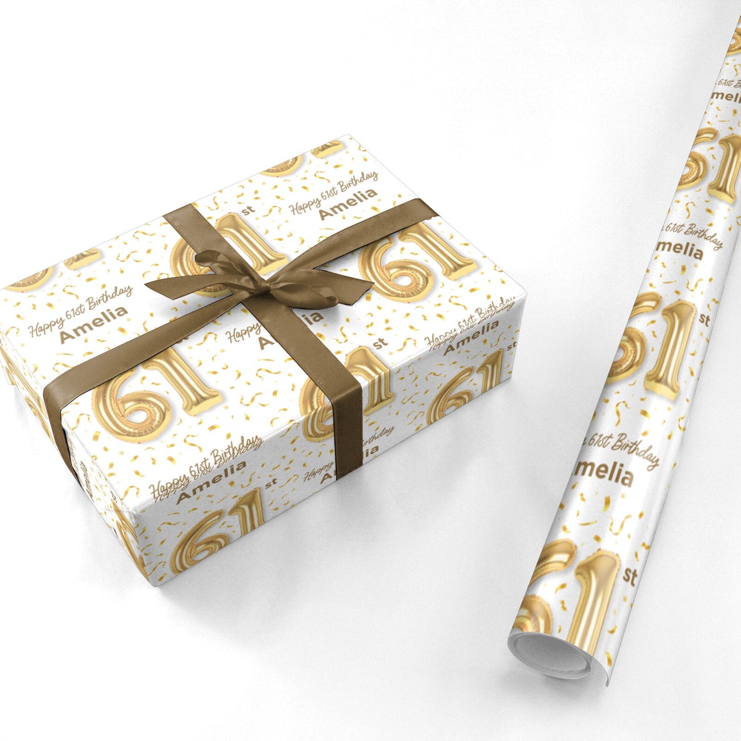 Personalised 61st Birthday Personalised Wrapping Paper
