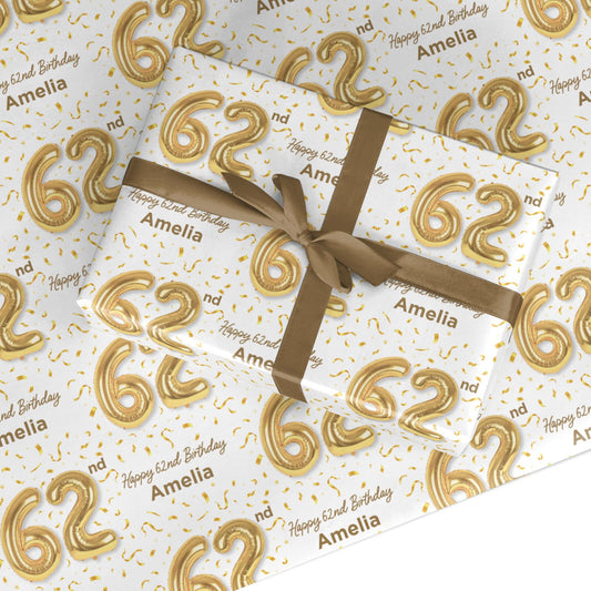 Personalised 62nd Birthday Custom Wrapping Paper