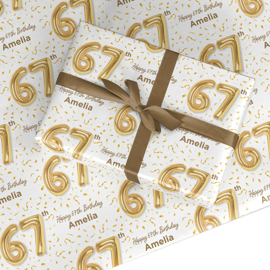Personalised 67th Birthday Custom Wrapping Paper