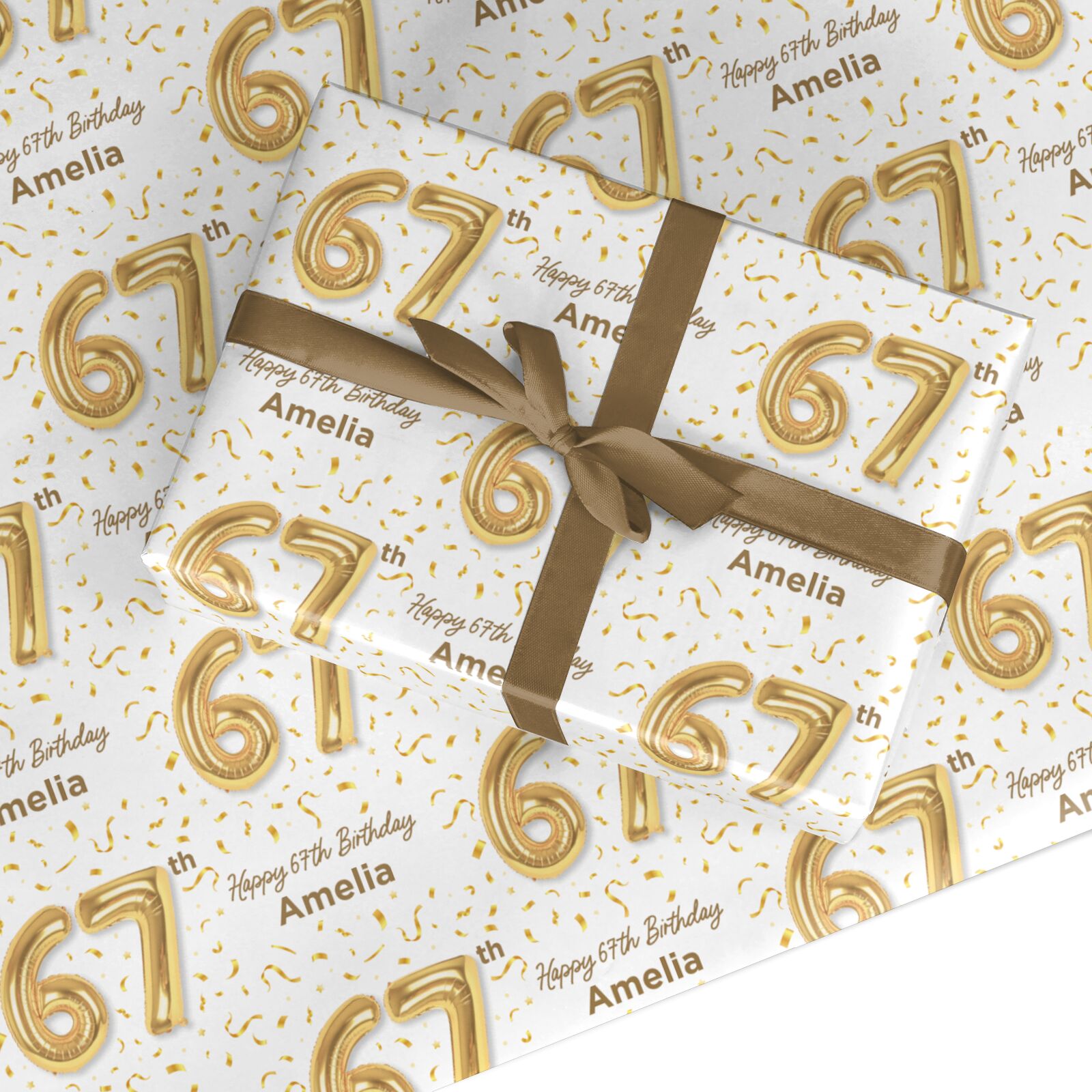 Personalised 67th Birthday Custom Wrapping Paper