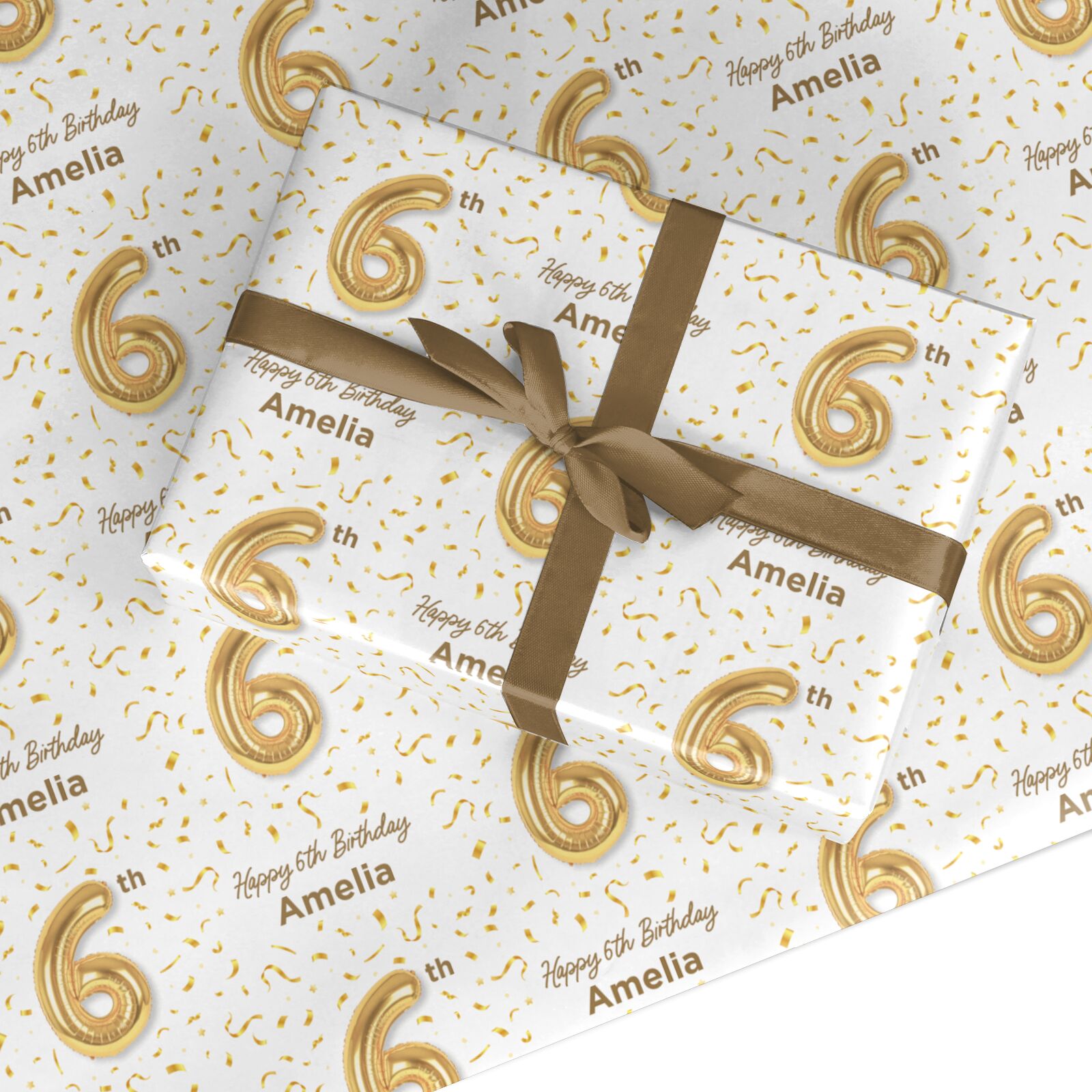 Personalised 6th Birthday Custom Wrapping Paper