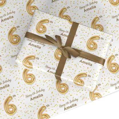 Personalised 6th Birthday Custom Wrapping Paper