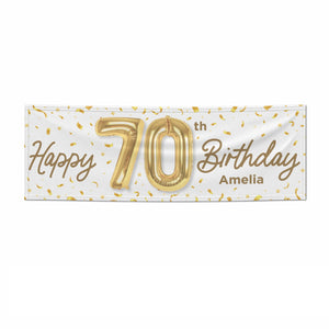 Personalised 70th Birthday Banner