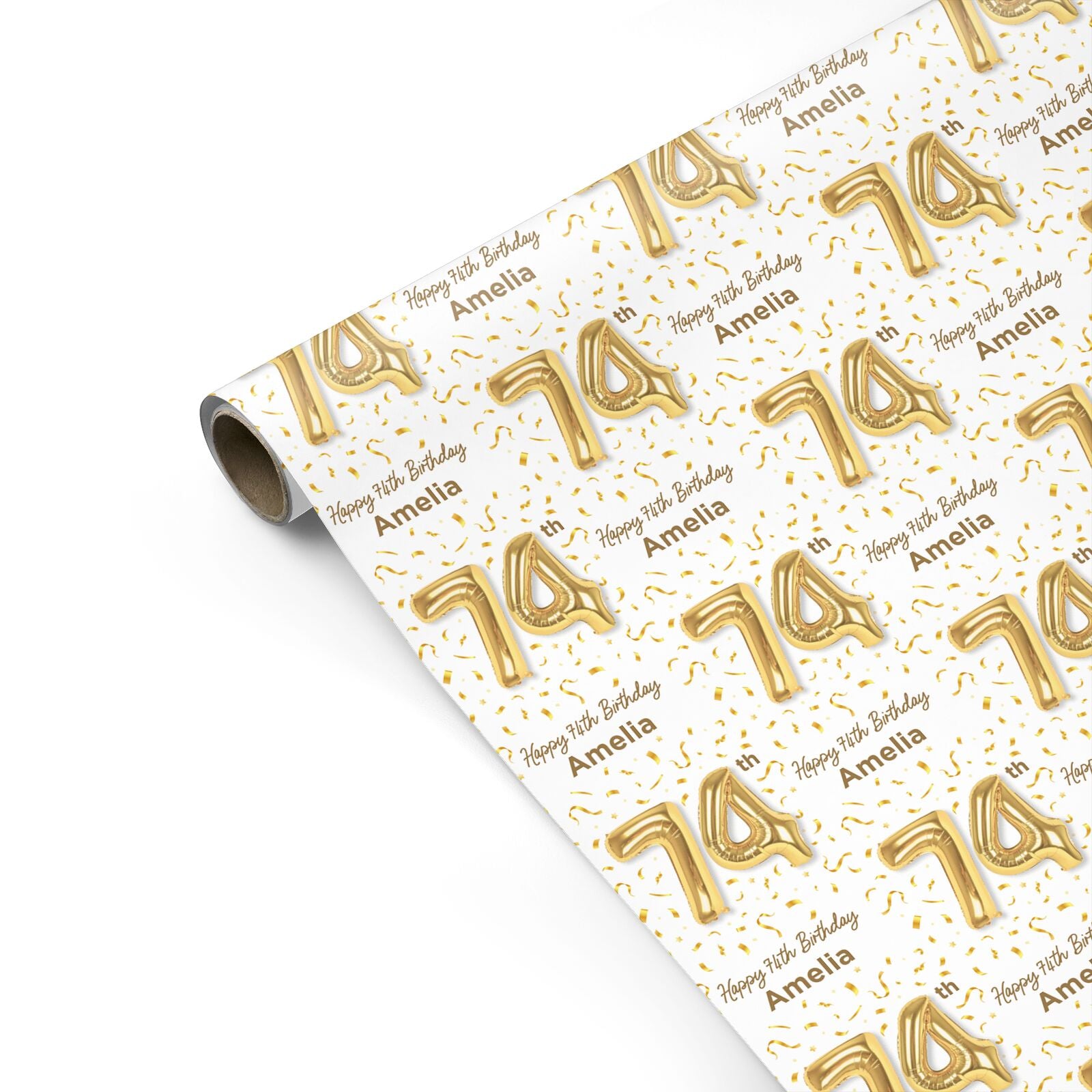 Personalised 74th Birthday Personalised Gift Wrap
