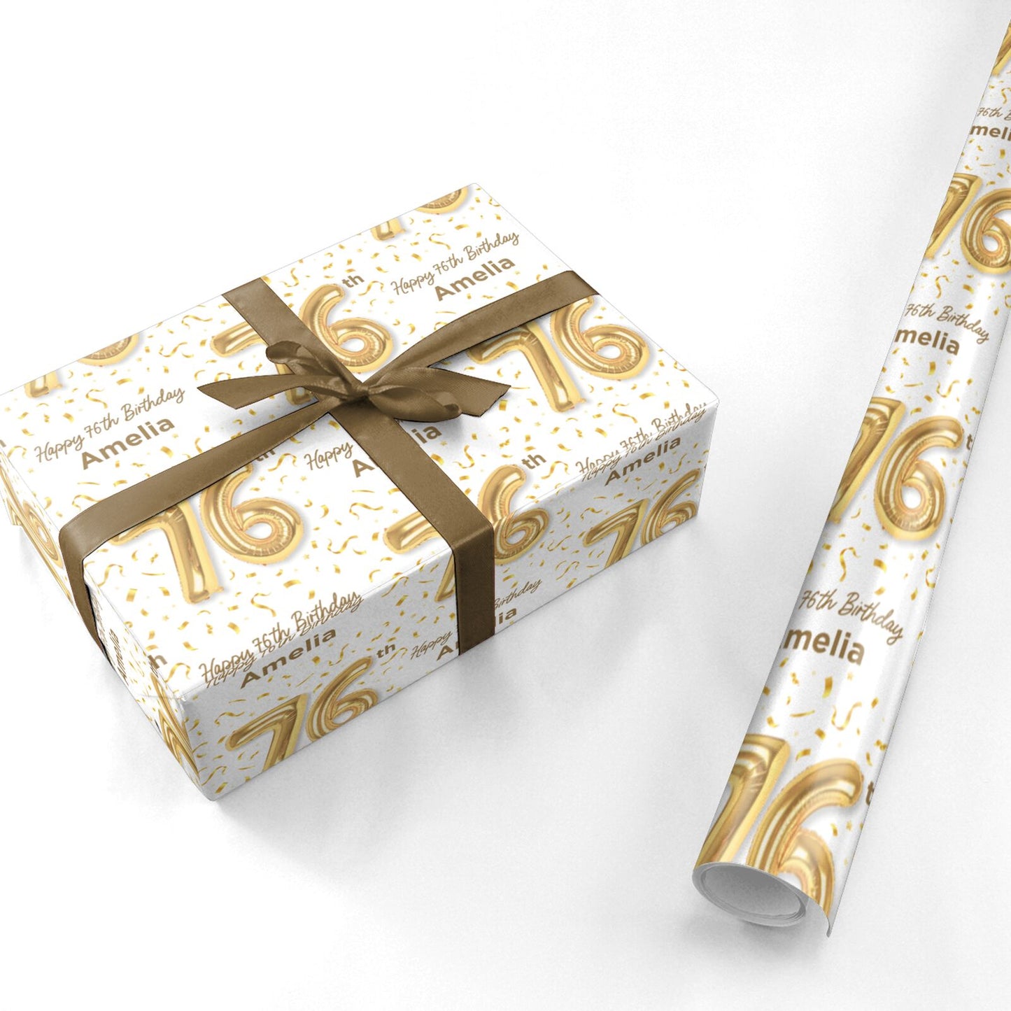 Personalised 76th Birthday Personalised Wrapping Paper