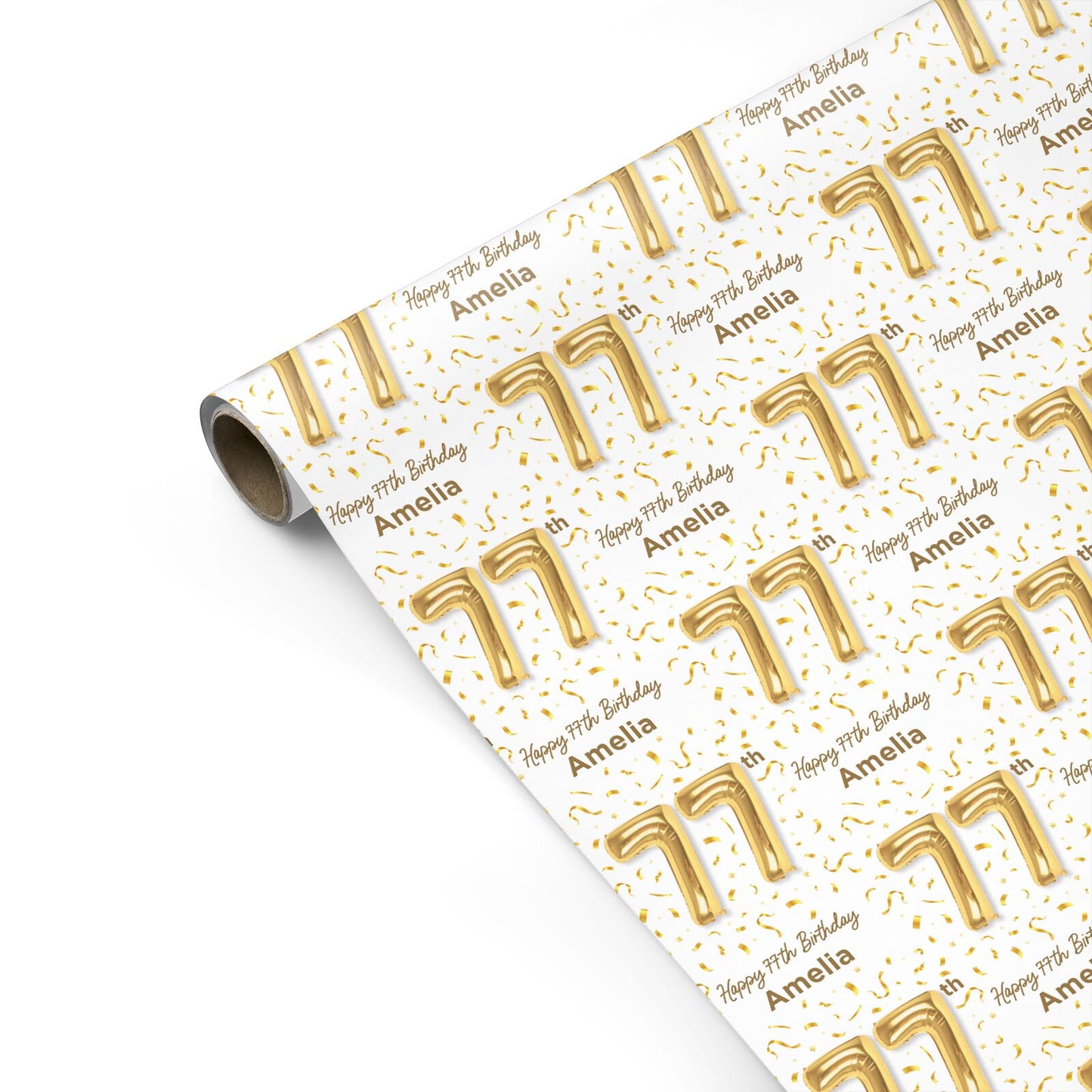 Personalised 77th Birthday Personalised Gift Wrap