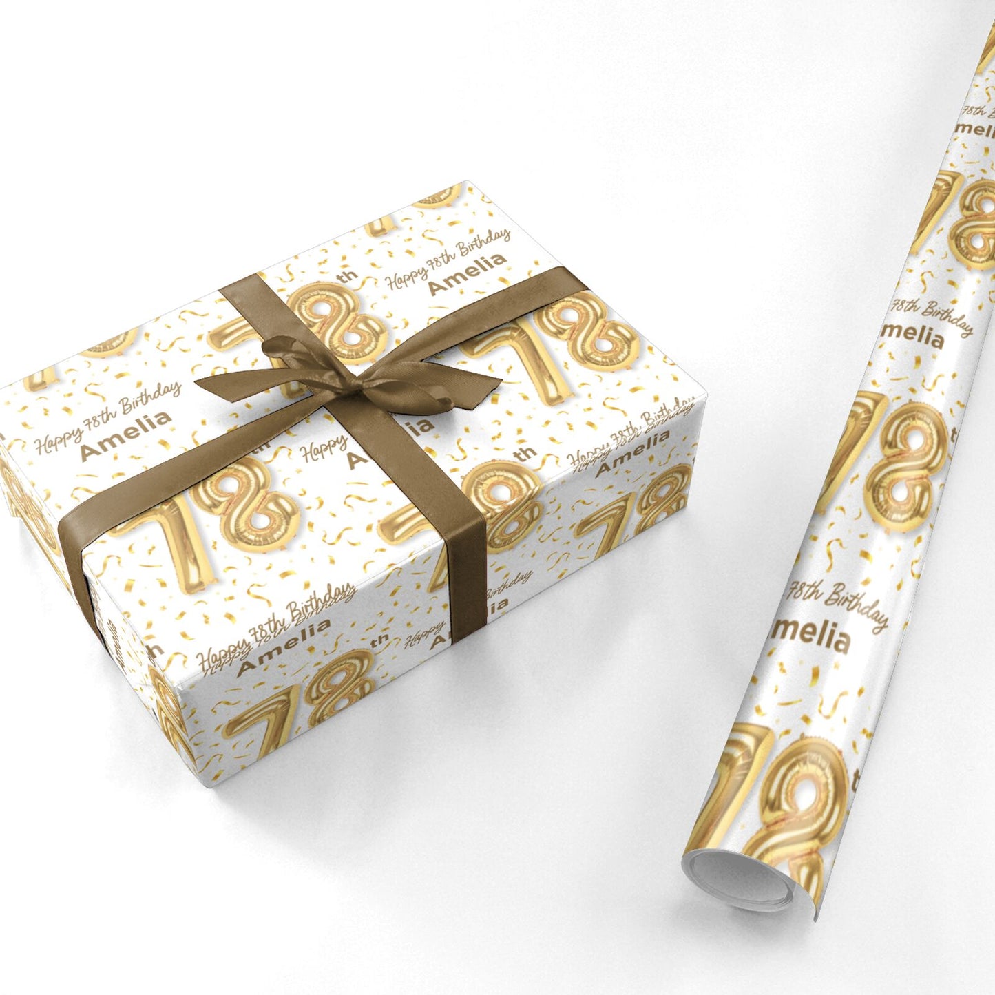 Personalised 78th Birthday Personalised Wrapping Paper