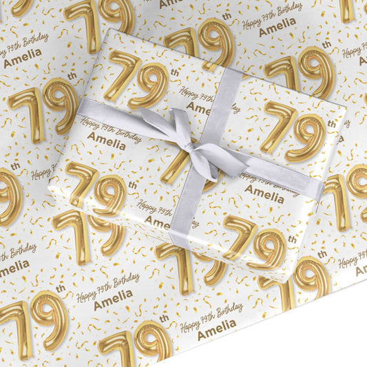 Personalised 79th Birthday Custom Wrapping Paper