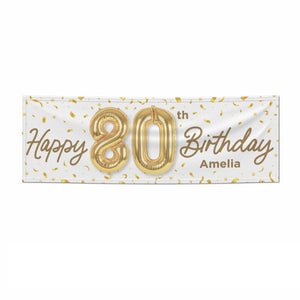 Personalised 80th Birthday Banner