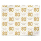 Personalised 80th Birthday Personalised Wrapping Paper Alternative