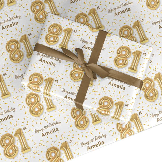 Personalised 81st Birthday Custom Wrapping Paper