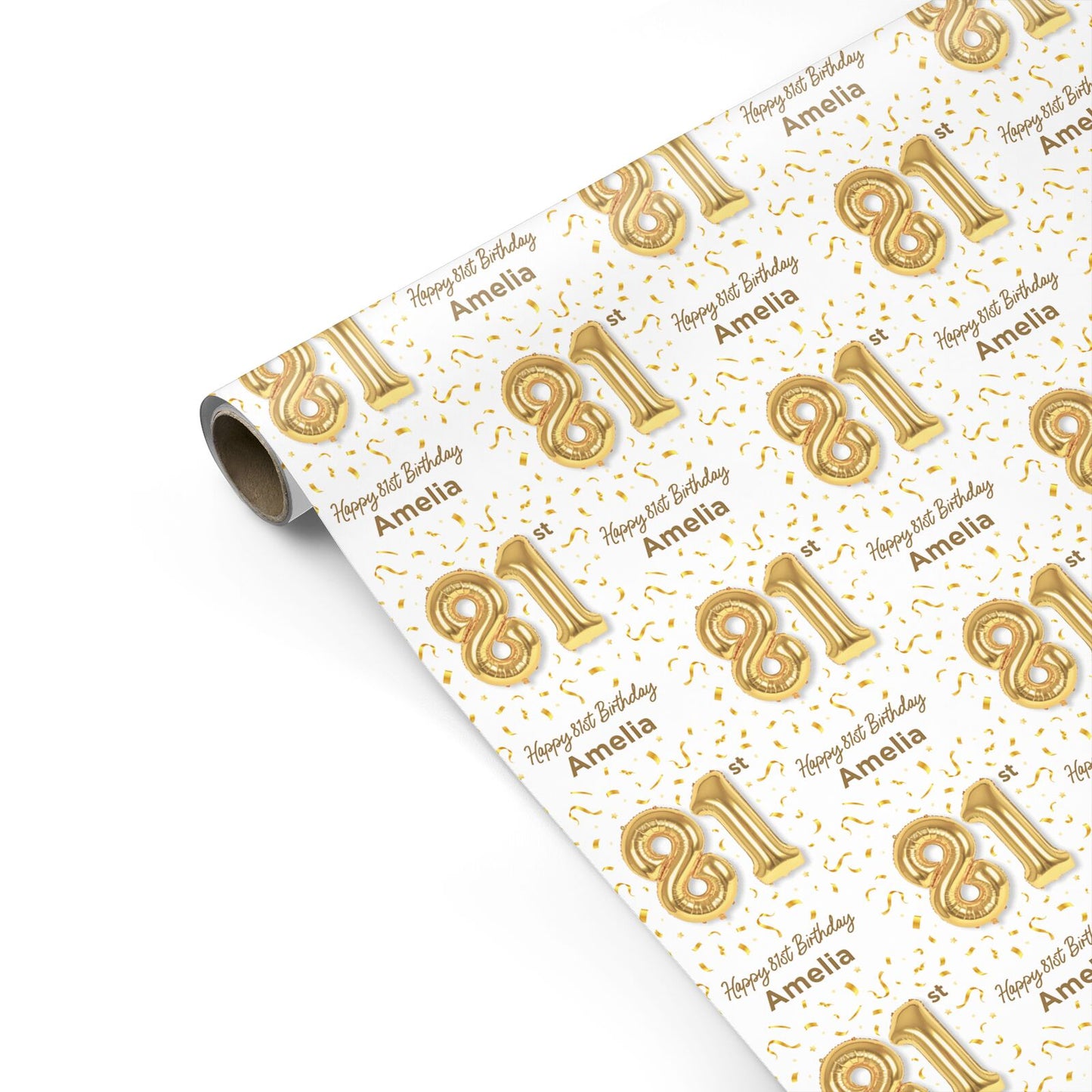 Personalised 81st Birthday Personalised Gift Wrap