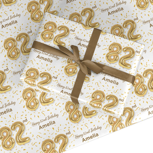 Personalised 82nd Birthday Custom Wrapping Paper