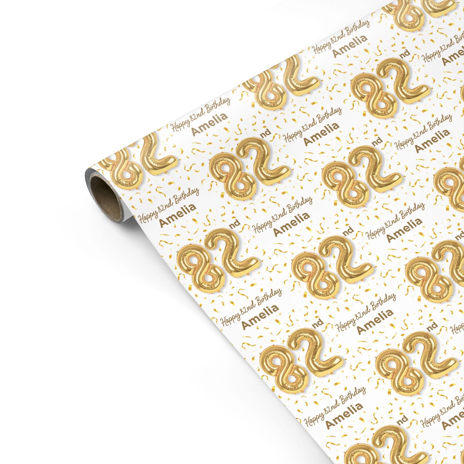 Personalised 82nd Birthday Personalised Gift Wrap