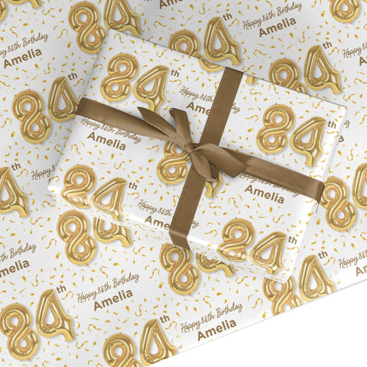 Personalised 84th Birthday Custom Wrapping Paper