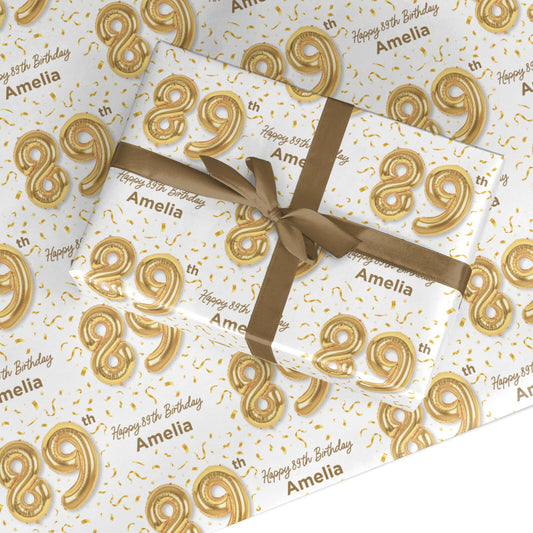 Personalised 89th Birthday Custom Wrapping Paper