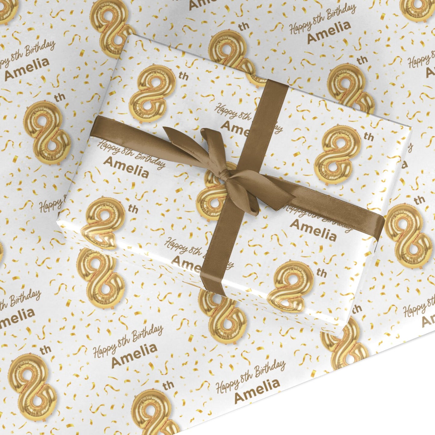 Personalised 8th Birthday Custom Wrapping Paper
