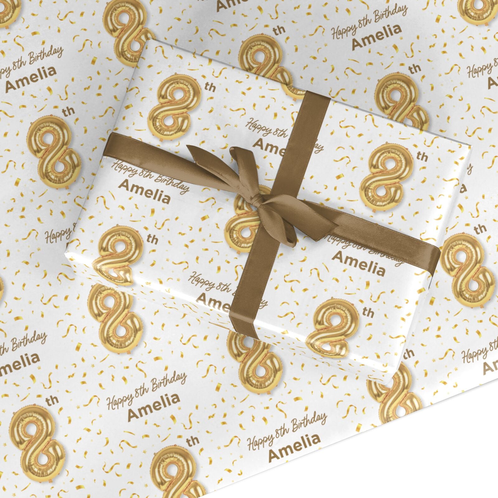 Personalised 8th Birthday Custom Wrapping Paper
