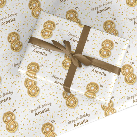 Personalised 8th Birthday Custom Wrapping Paper