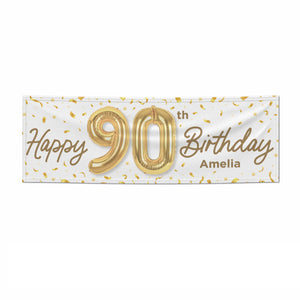 Personalised 90th Birthday Banner