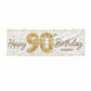 Personalised 90th Birthday 6x2 Vinly Banner with Grommets