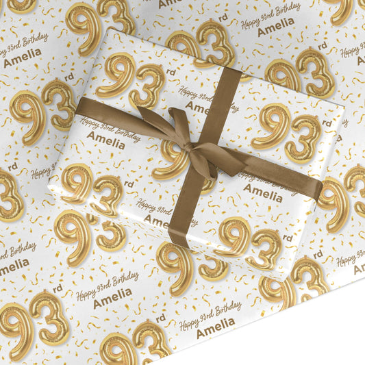 Personalised 93rd Birthday Custom Wrapping Paper