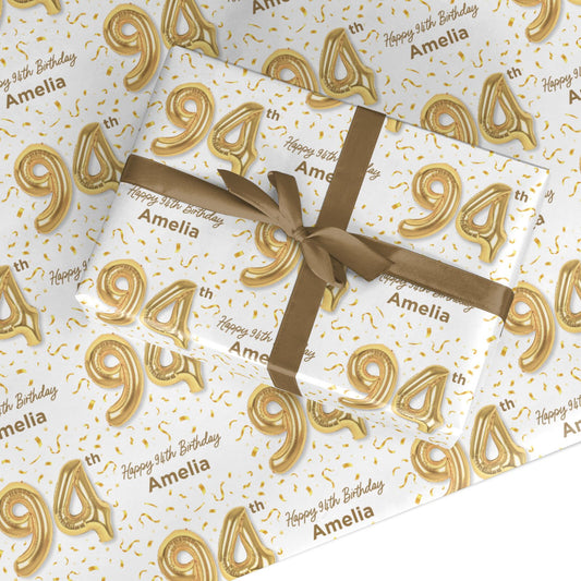 Personalised 94th Birthday Custom Wrapping Paper