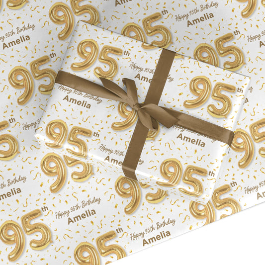 Personalised 95th Birthday Custom Wrapping Paper