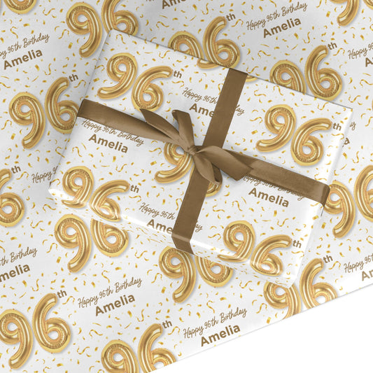 Personalised 96th Birthday Custom Wrapping Paper