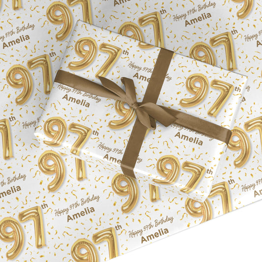 Personalised 97th Birthday Custom Wrapping Paper