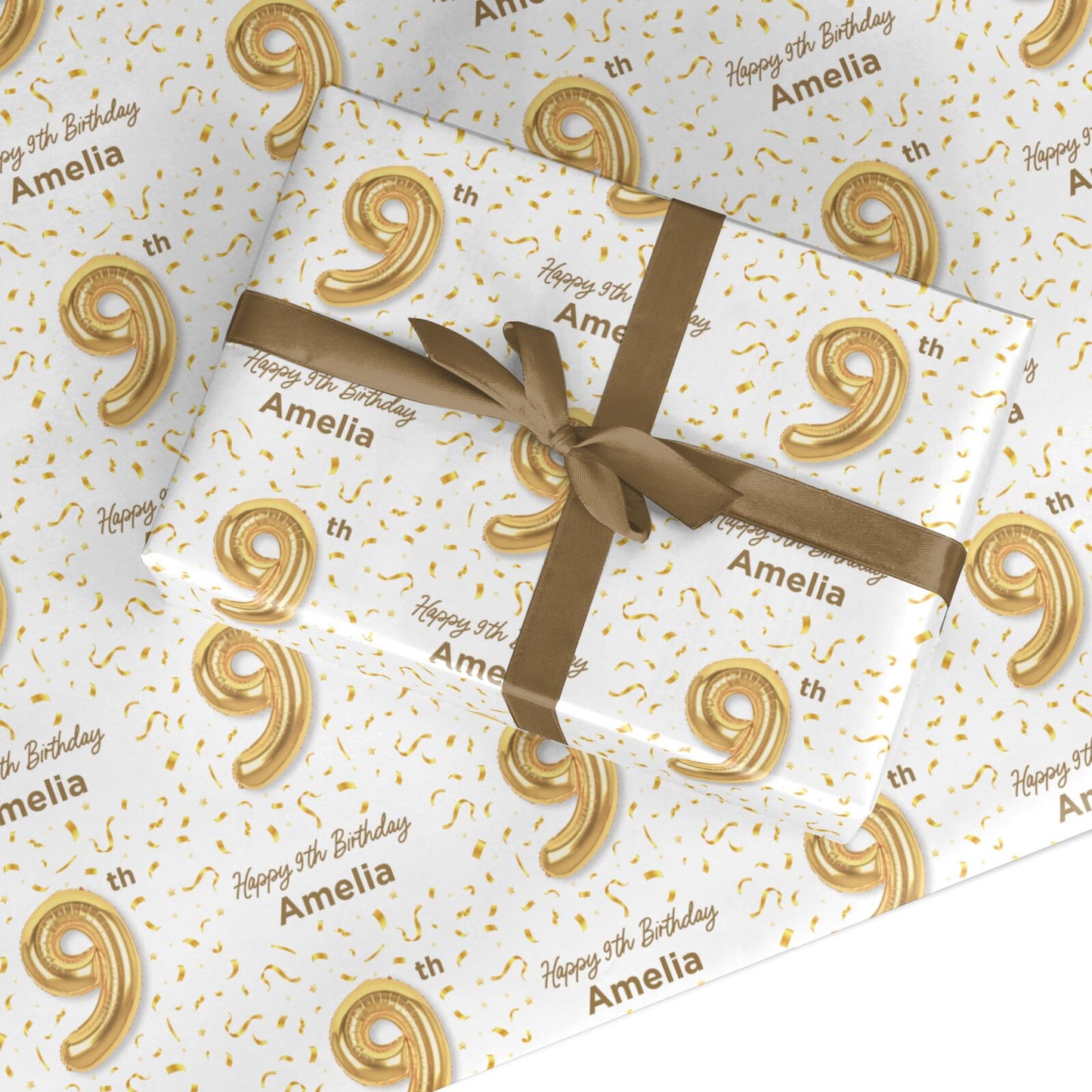 Personalised 9th Birthday Custom Wrapping Paper