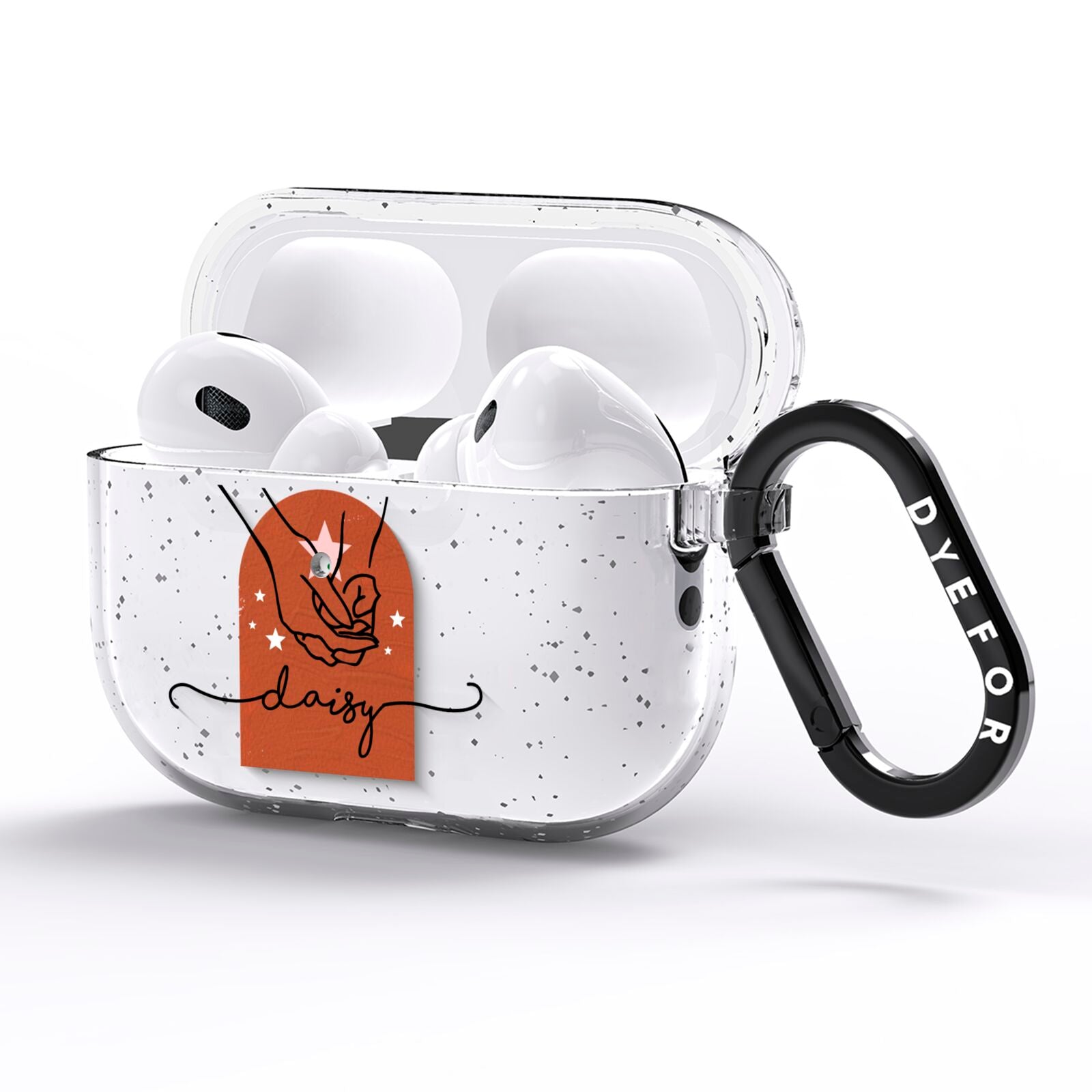 Personalised Abstract AirPods Pro Glitter Case Side Image