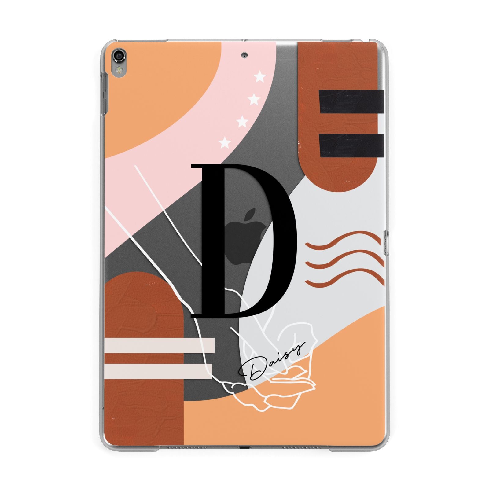 Personalised Abstract Apple iPad Grey Case