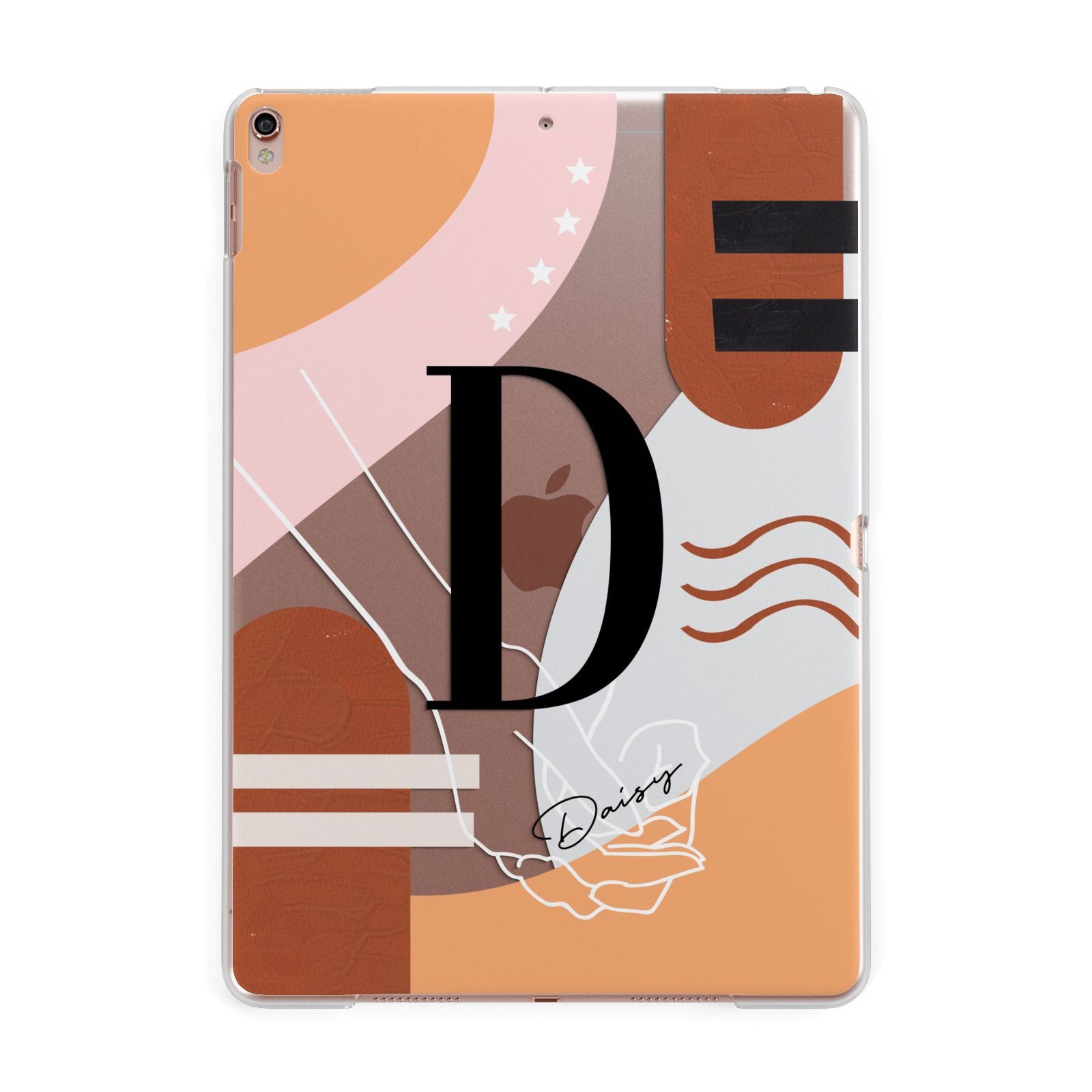 Personalised Abstract Apple iPad Rose Gold Case