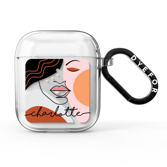 Personalised Abstract Art AirPods Clear Case