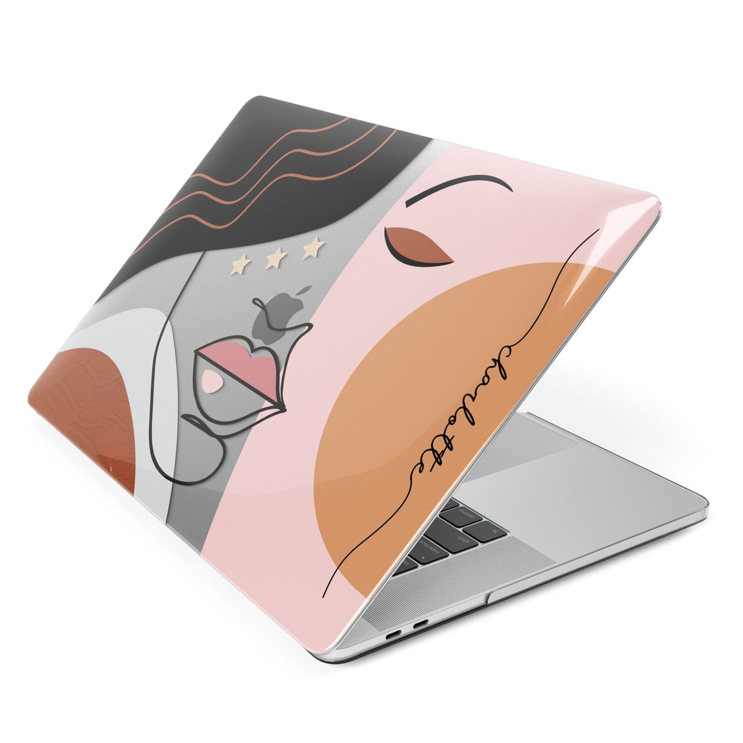 Personalised Abstract Art Apple MacBook Case Side View