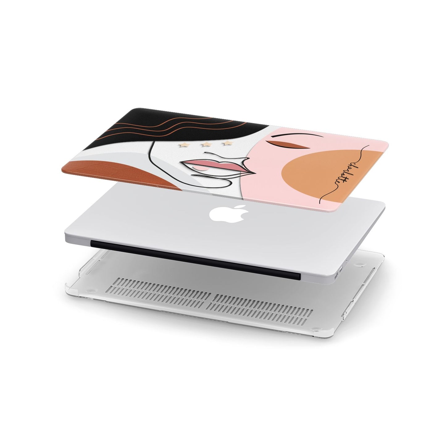 Personalised Abstract Art Apple MacBook Case in Detail