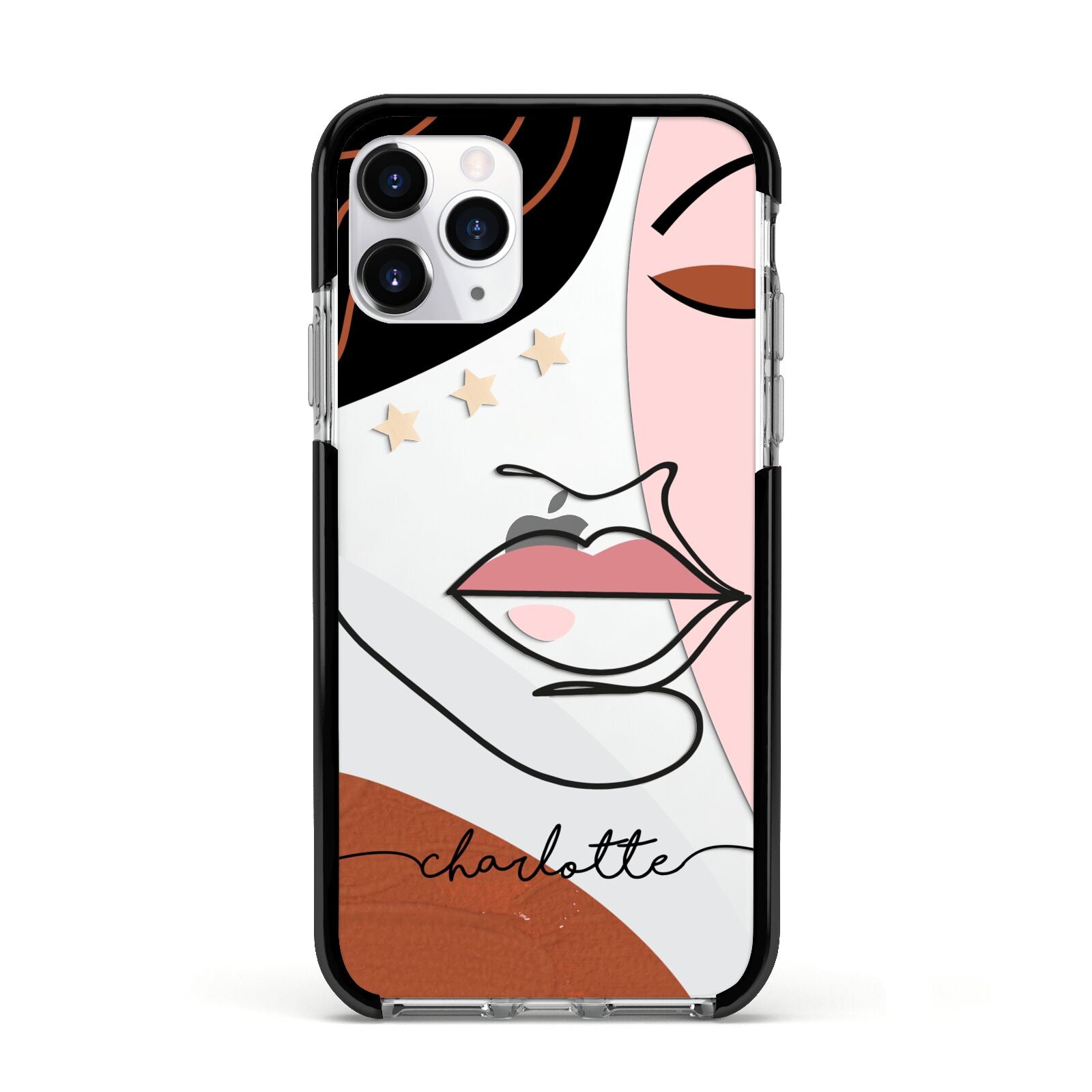 Personalised Abstract Art Apple iPhone 11 Pro in Silver with Black Impact Case