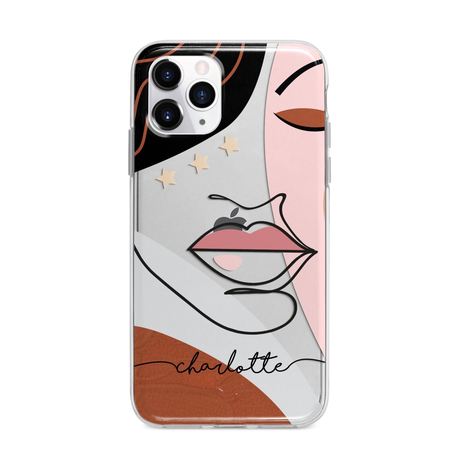 Personalised Abstract Art Apple iPhone 11 Pro in Silver with Bumper Case