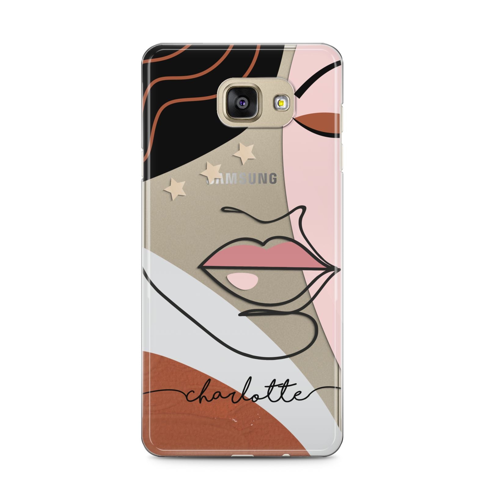 Personalised Abstract Art Samsung Galaxy A5 2016 Case on gold phone