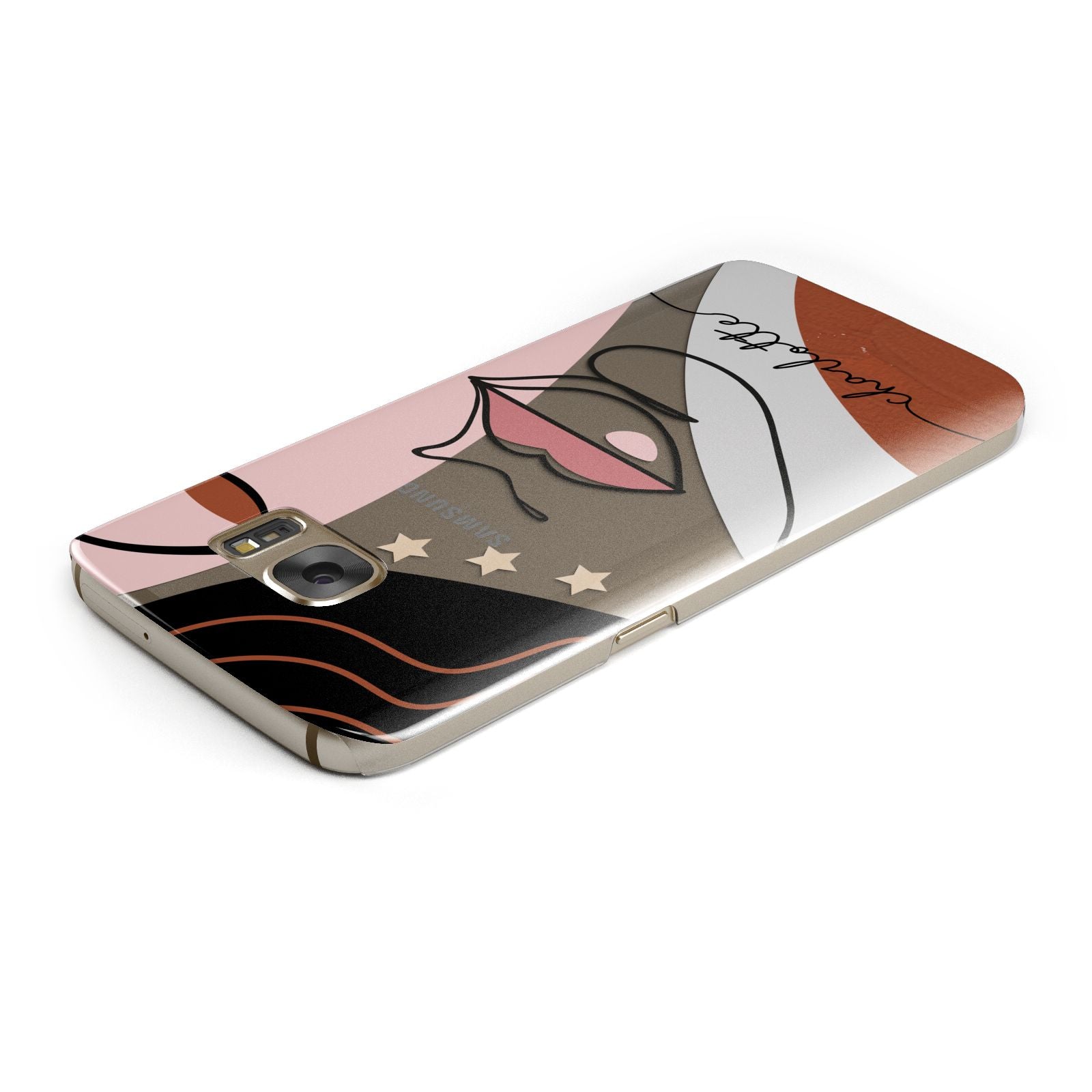 Personalised Abstract Art Samsung Galaxy Case Top Cutout