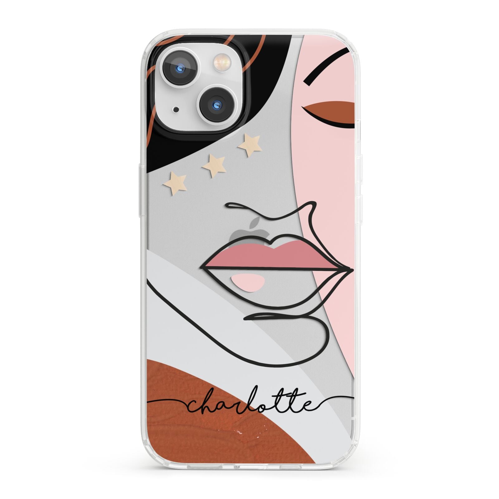 Personalised Abstract Art iPhone 13 Clear Bumper Case