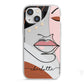 Personalised Abstract Art iPhone 13 Mini TPU Impact Case with White Edges